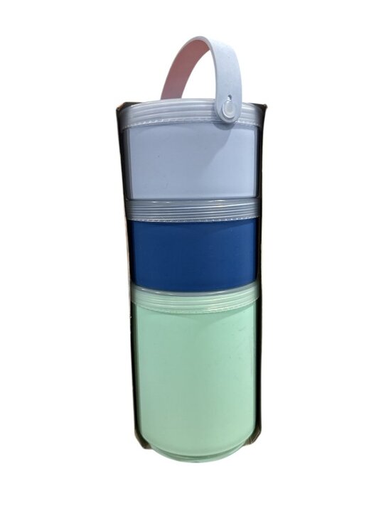 Sun Squad Stackable 3-Piece Reusable Container Set With Handle - Microwave Safe - Picture 3 of 5